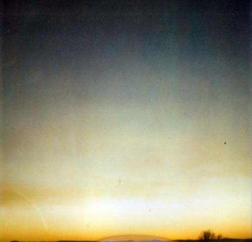 A polaroid of a sunset in Taos New Mexico